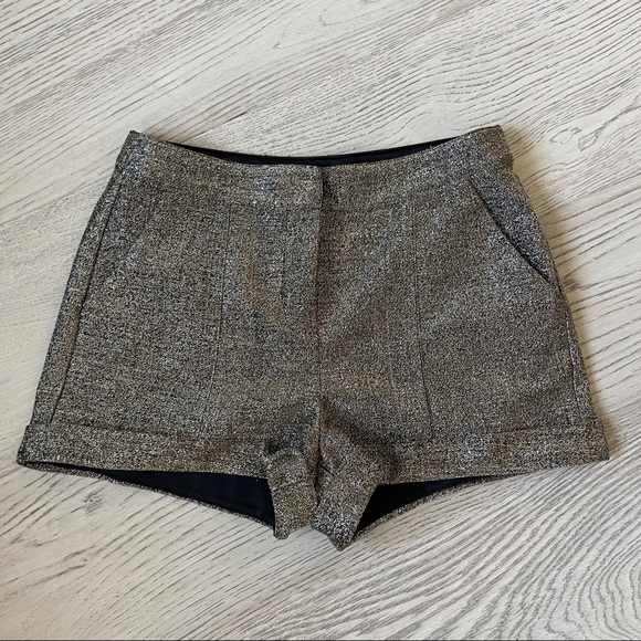 Gold Glitter Shorts - Picture 1 of 6